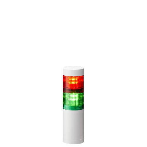Patlite LR5 Series Green, Red Signal Tower, 2 Lights, 24 V dc, Direct Mount