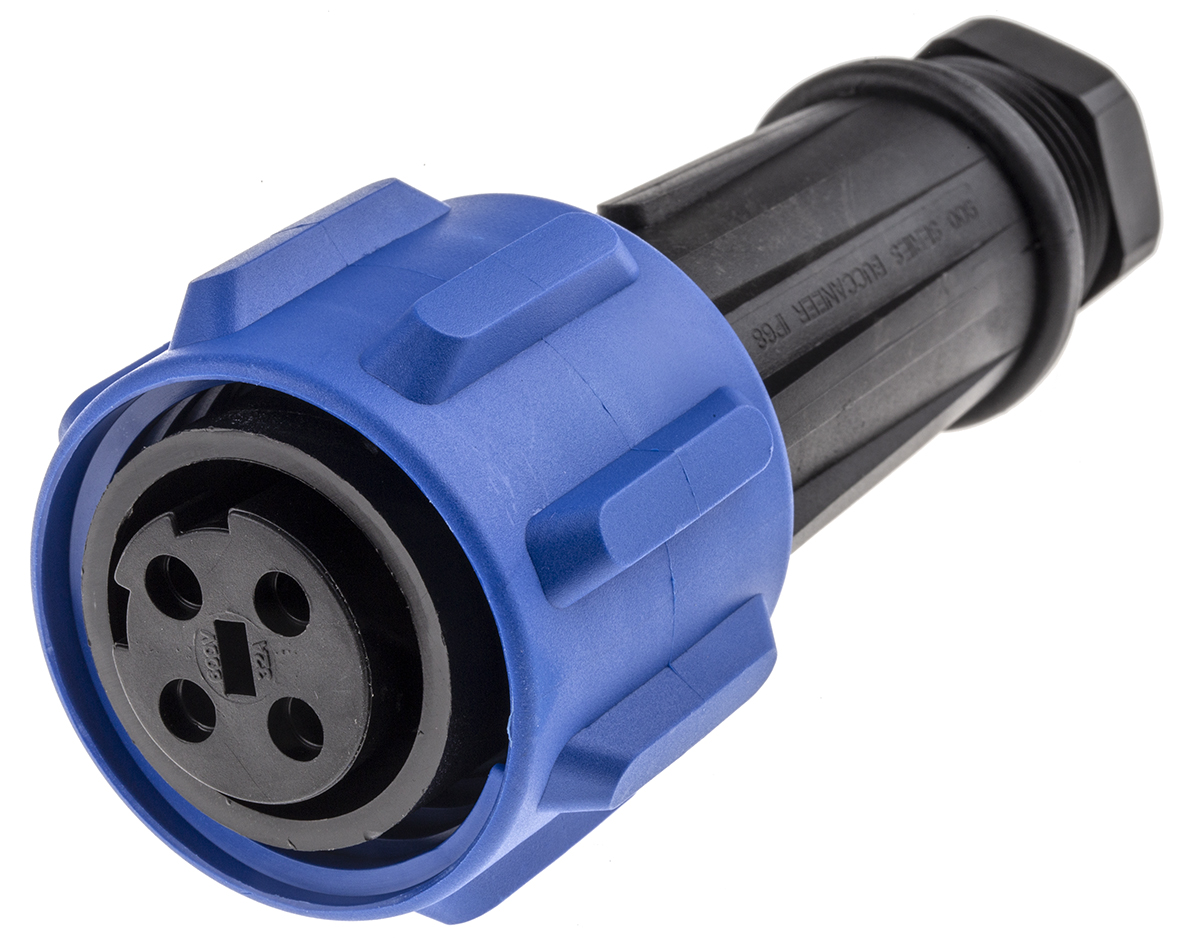 Bulgin Circular Connector, 4 Contacts, Cable, Standard Connector, Socket, Female, IP68, Buccaneer 900 Series