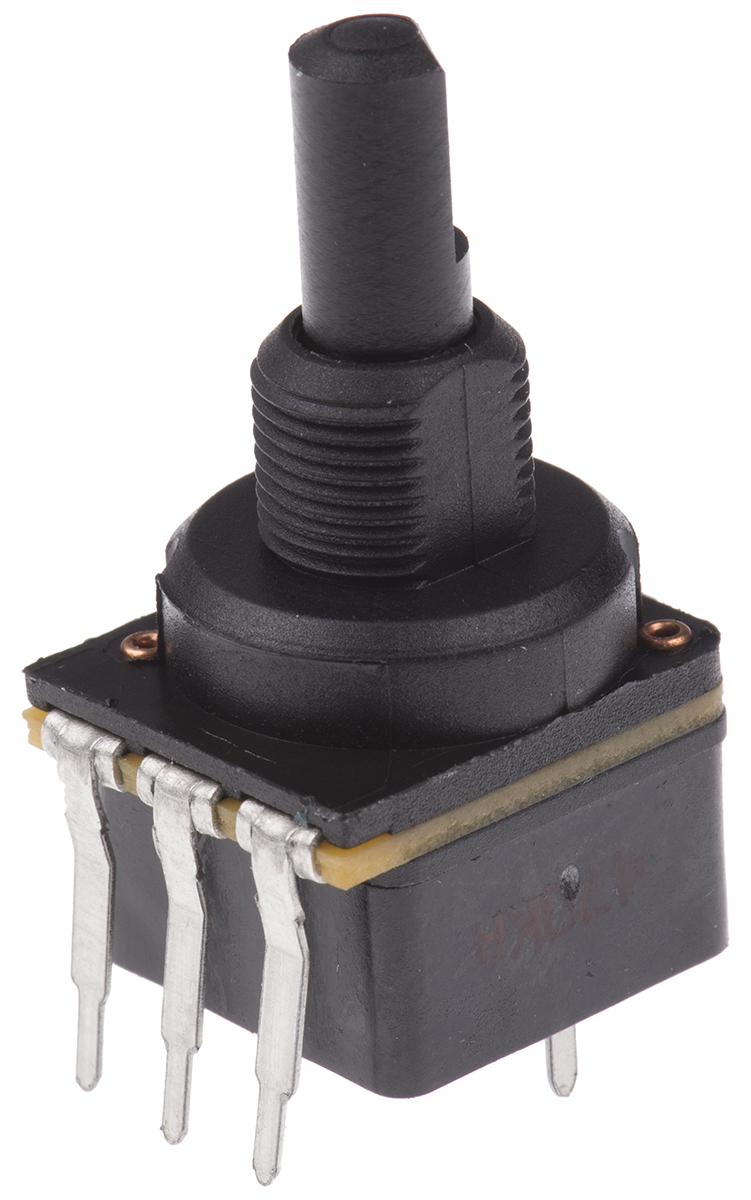 TE Connectivity 17P 470kΩ Rotary Potentiometer 1-Gang, Panel Mount (Through Hole), 17PCSA474MC19P
