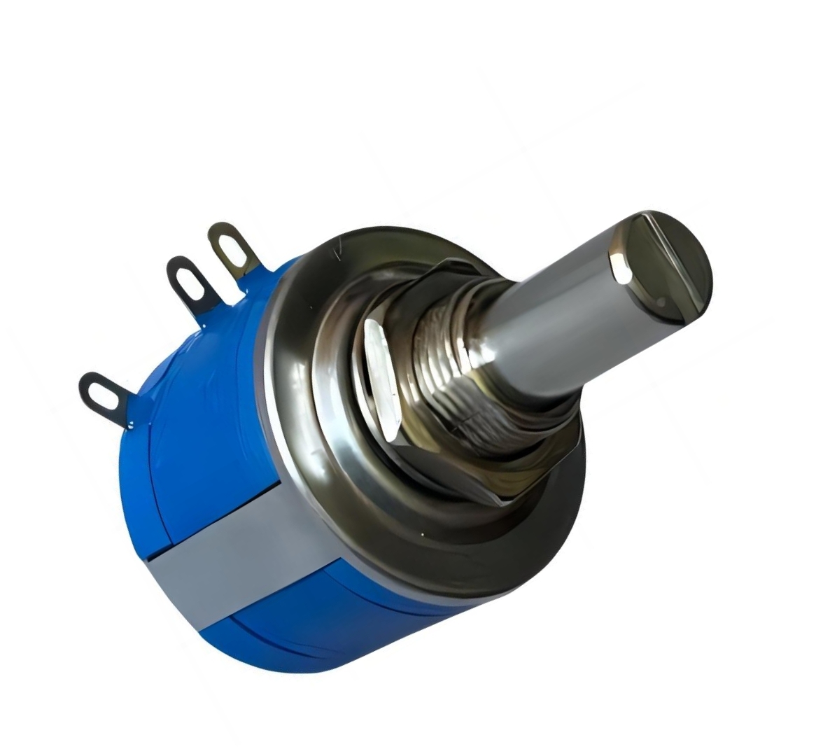RS PRO 2kΩ Rotary Potentiometer 10-Turns 1-Gang Bushing Mount