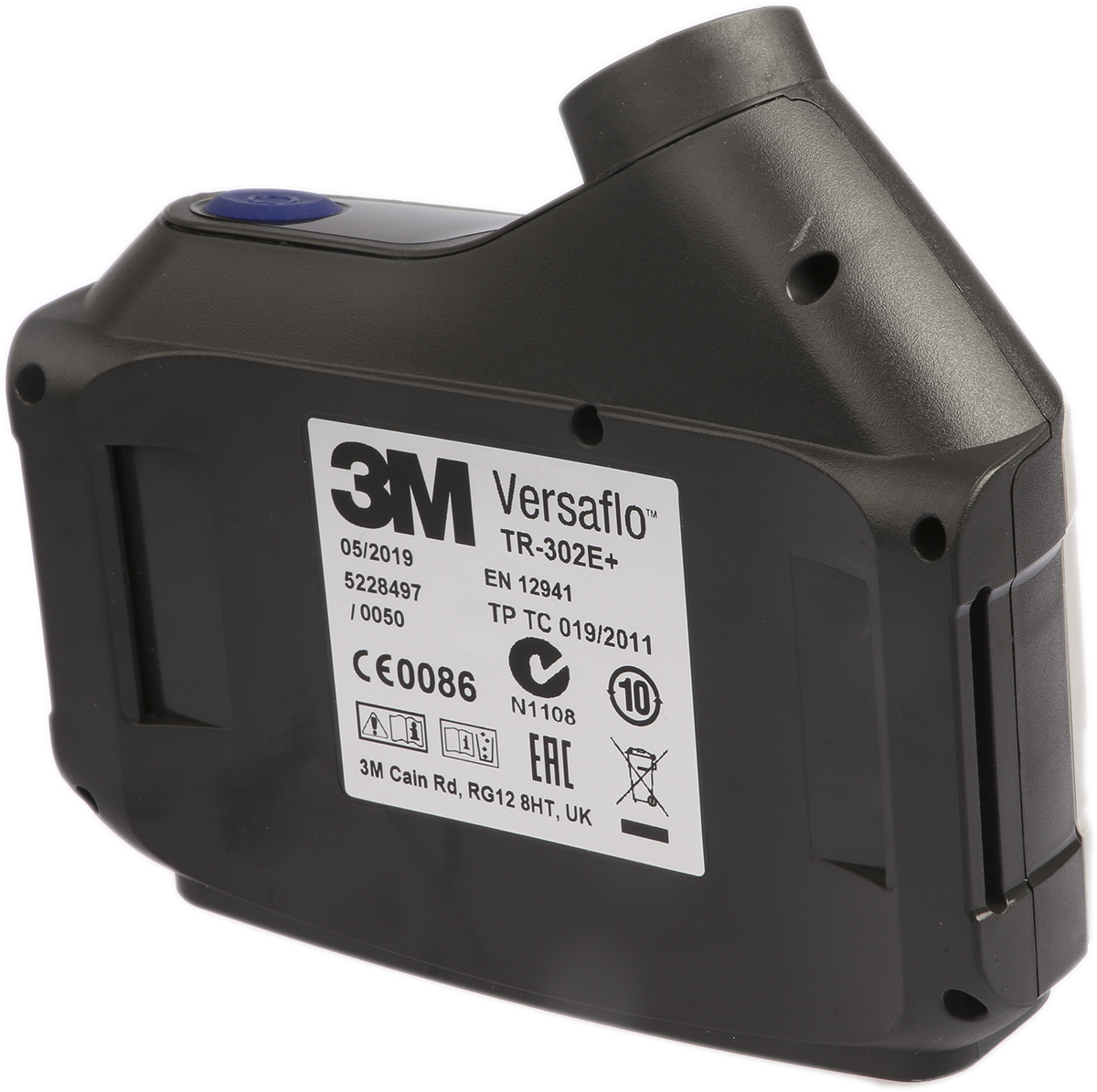 3M Versaflo TR-302E Series Air-Fed, Powered Respirator Air Turbo Unit, 2 Filters, EN 12941, TH2, TH3