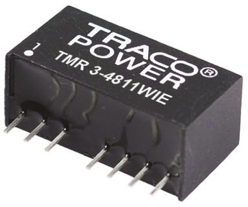 TRACOPOWER TMR 3WIE DC-DC Converter, 3.3V dc/ 700mA Output, 18 → 75 V dc Input, 3W, Through Hole, +85°C Max Temp