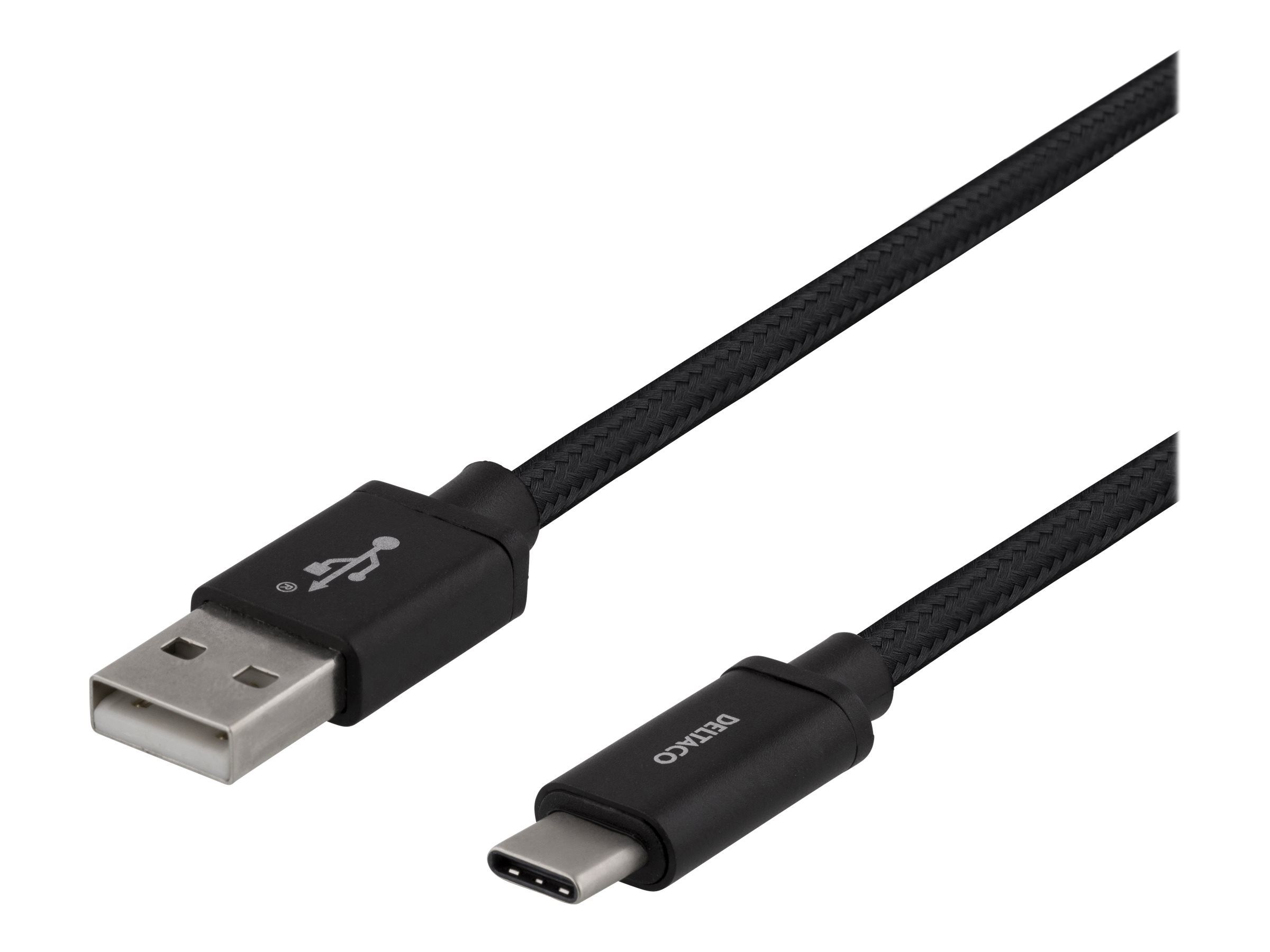 Deltaco USB 2.0 USB A to USB C, 1m