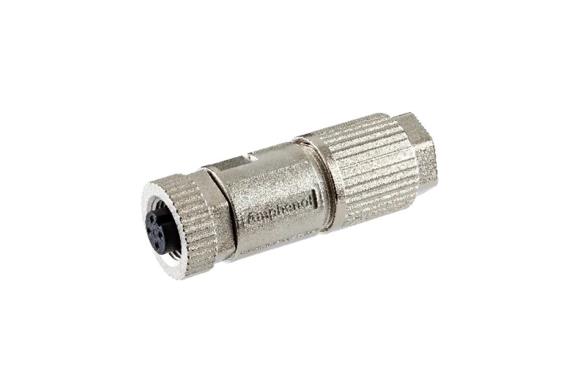 Amphenol Industrial Industrial Circular Connector, 4 Contacts, Cable, M12 Connector, Socket, Female, IP68, MSAS Series