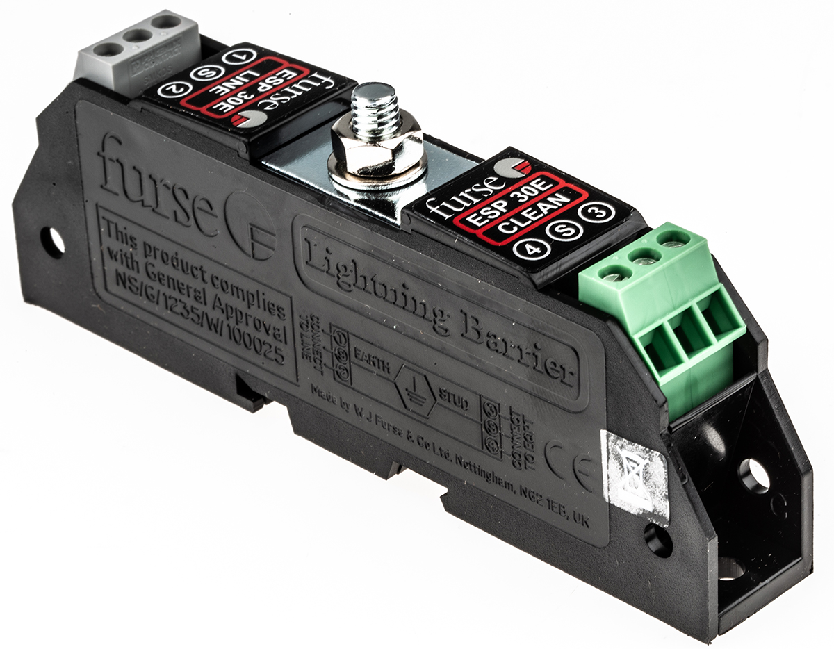WJ Furse, ESP E Surge Suppressor Unit 36.7 V Maximum Voltage Rating 5kA Maximum Surge Current Twisted Pair Surge