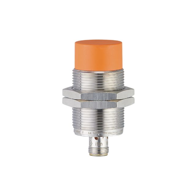 ifm electronic Inductive Threaded Barrel Proximity Sensor, M30, 22 mm Detection, PNP NC, 10 → 30 V dc