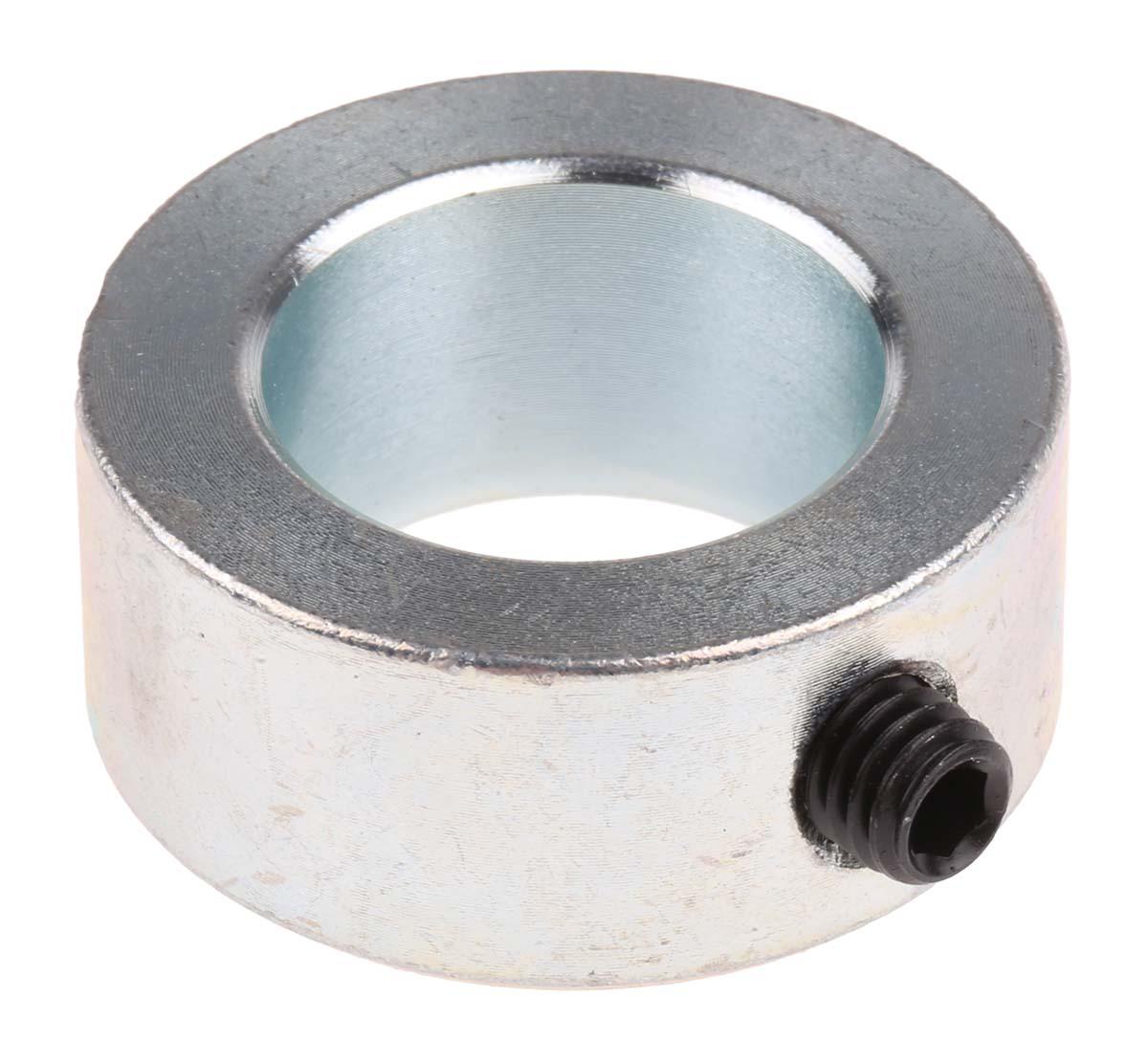 RS PRO Shaft Collar, One Piece, Set Screw, Bore 20mm, OD 32mm, W 14mm, Steel