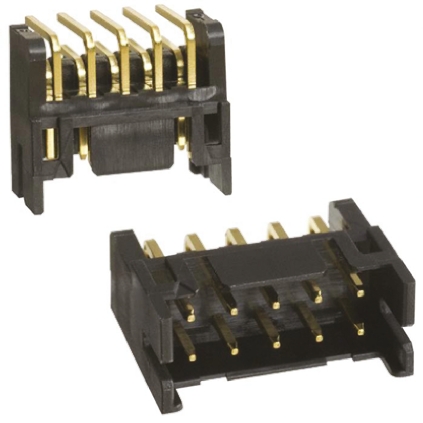 Hirose DF11 Series Right Angle Through Hole PCB Header, 10 Contact(s), 2 mm Pitch, 2 Row, Shrouded