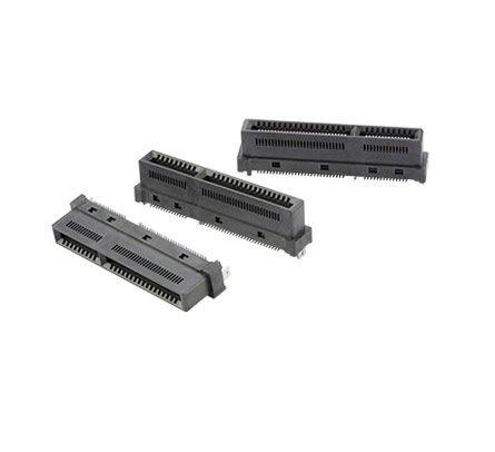 Amphenol Communications Solutions Right Angled Edge Connector, 56-Contacts, 0.6mm Pitch, 2-Row