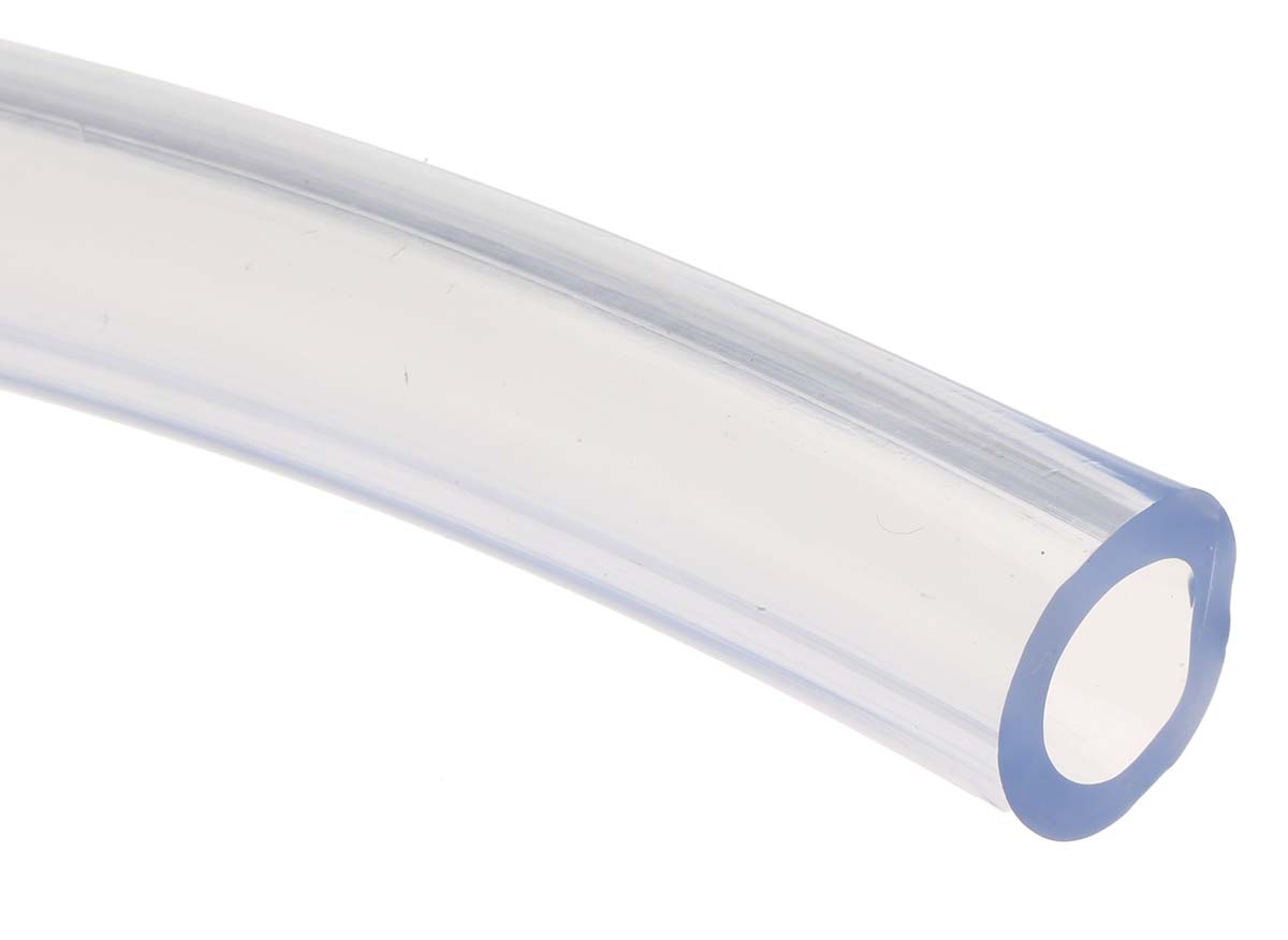 RS PRO PVC, Hose Pipe, 10mm ID, 16mm OD, Clear, 25m