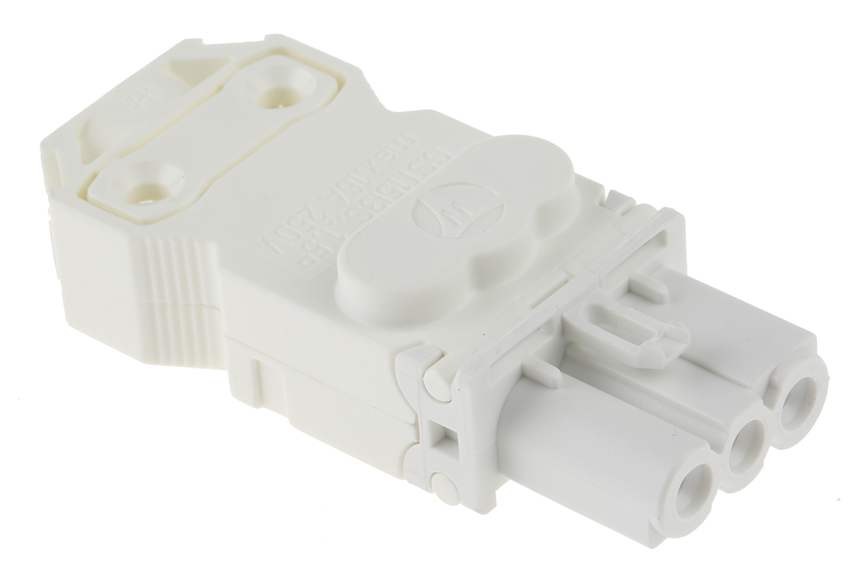 Wieland GST15i3 Series Mini Connector, 3-Pole, Female, Cable Mount, 16A, IP20