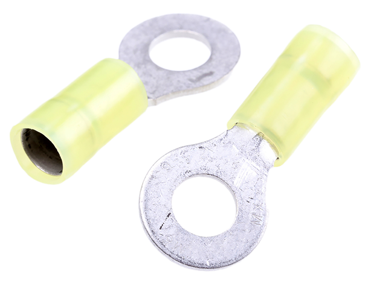 Molex, Avikrimp Insulated Ring Terminal, M6 (1/4) Stud Size, 2.5mm² to 6mm² Wire Size