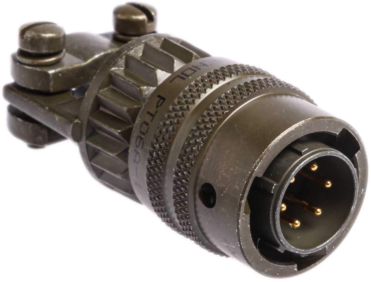 Amphenol Industrial, PT, Copper Alloy 6 Way Cable Mount MIL Spec Circular Connector PlugGreen, Pin Contacts,Shell Size