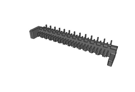 Molex 90814 Series Vertical Surface Mount PCB Header, 26 Contact(s), 1.27 mm Pitch, 1 Row, Unshrouded
