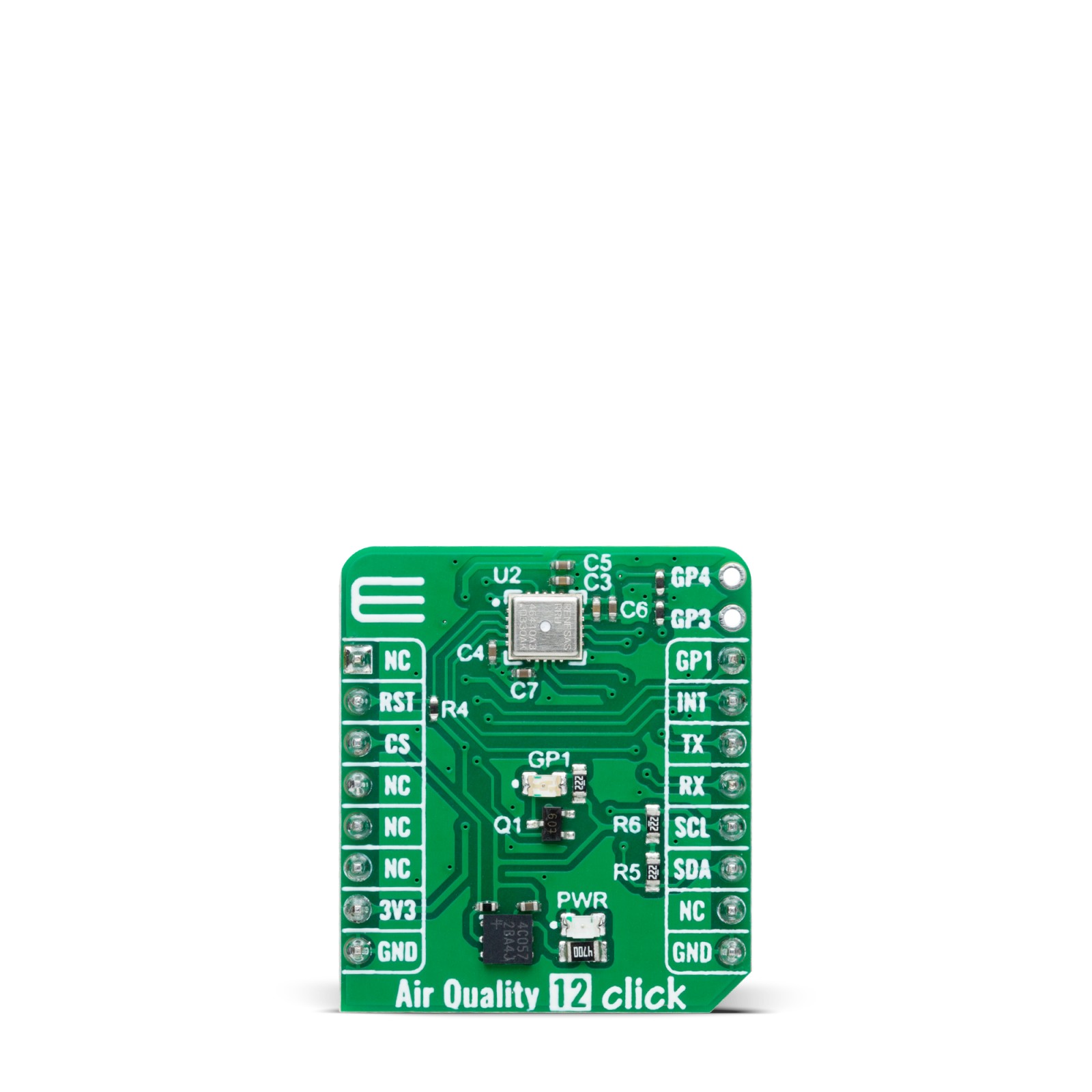 MikroElektronika Air quality 12 Click Gas Sensor Development Board for RRH46410 MikroBus