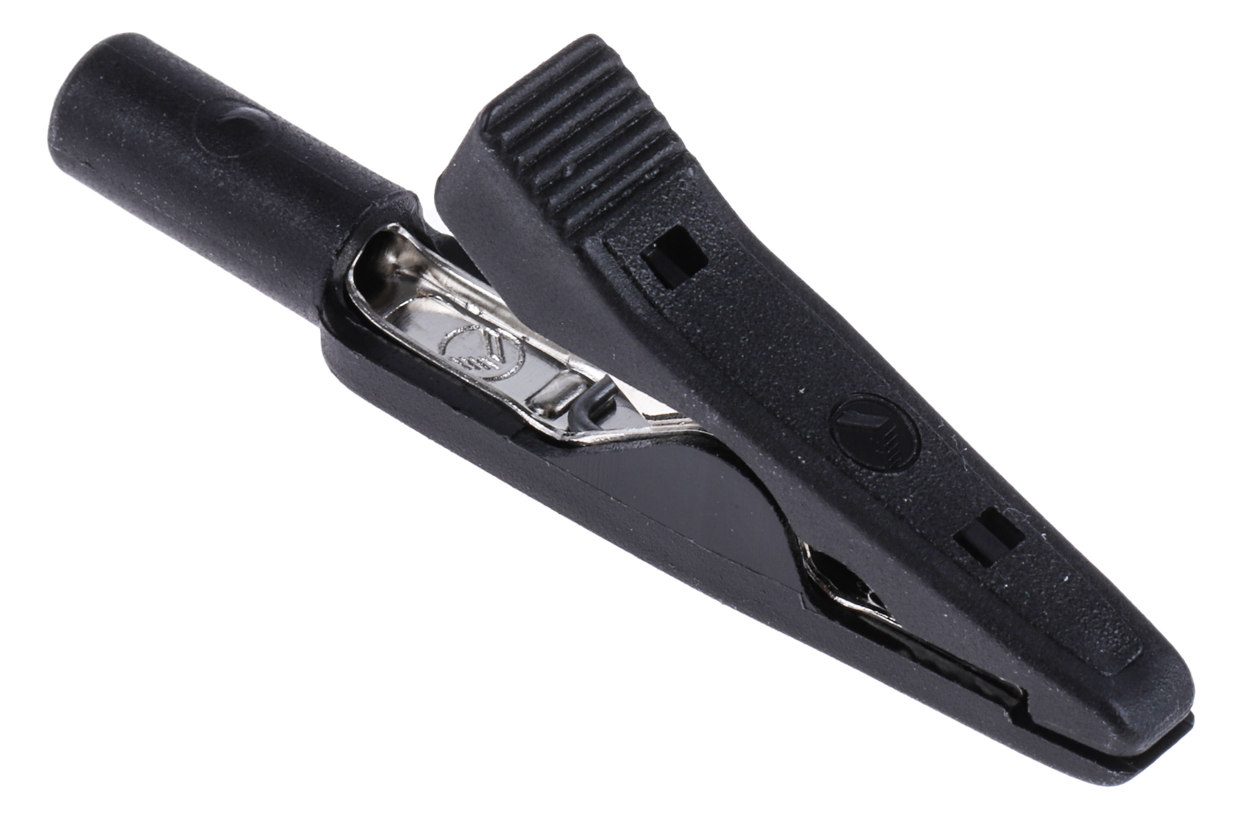 Hirschmann Test & Measurement Crocodile Clip 2 mm Connection, Brass Contact, 5A, Black