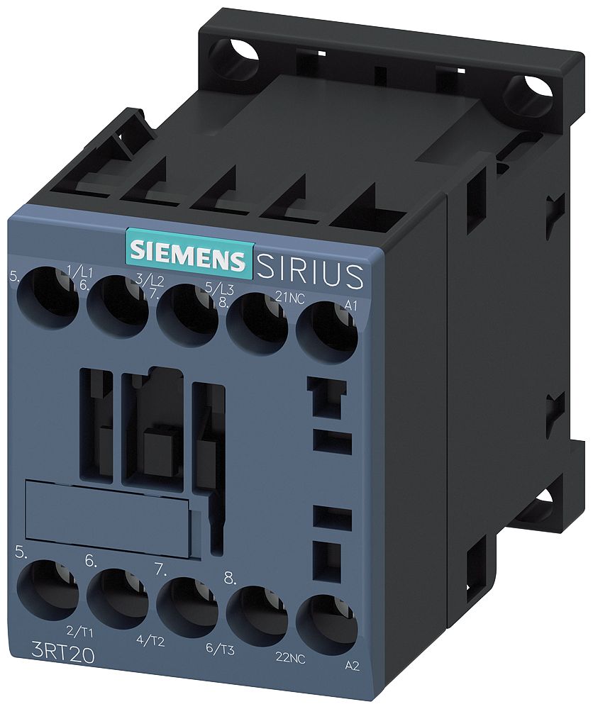 Siemens SIRIUS 3RT Size S00, 3RT2 Contactor, 400 V ac Coil, 3-Pole, 9 A, 4 kW, 1NC