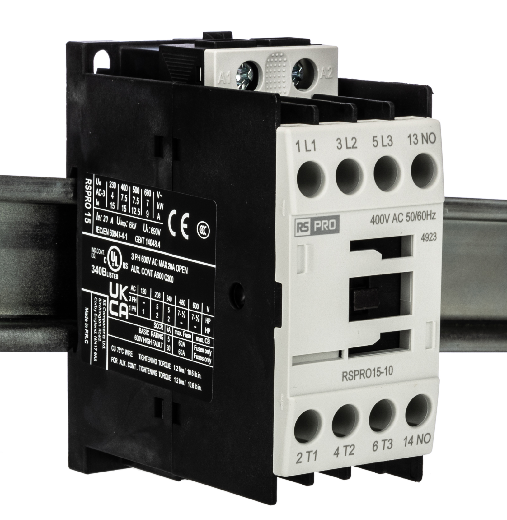 RS PRO Contactor, 400 V ac Coil, 3-Pole, 15 A, 7.5 kW 24 V, 1 NO, 690V