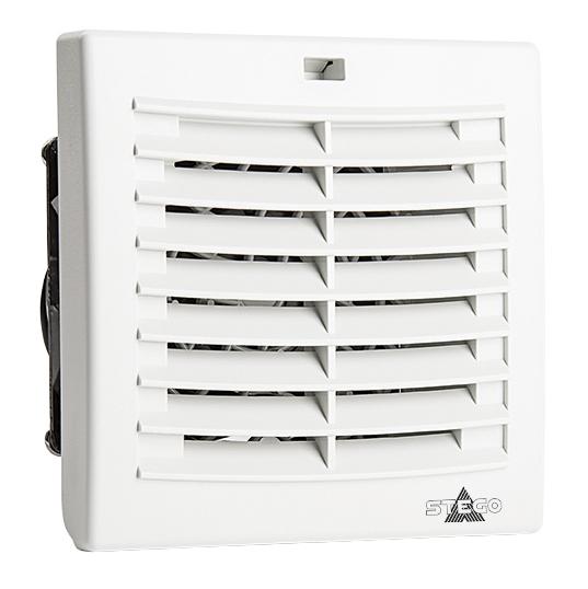 STEGO FPI/FPO 018 Series Filter Fan, 48 V dc, DC Operation, 17m³/h Filtered, 23m³/h Unimpeded, IP54, 92 x 92mm