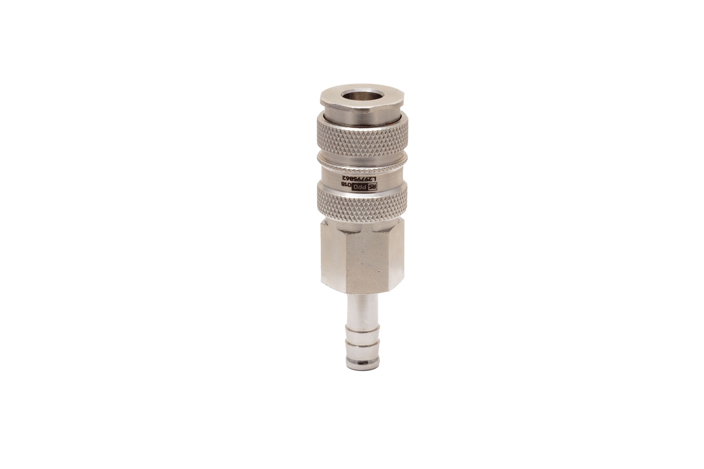 RS PRO Brass, Steel Female Pneumatic Quick Connect Coupling, BSPT 1/4 in Male Threaded