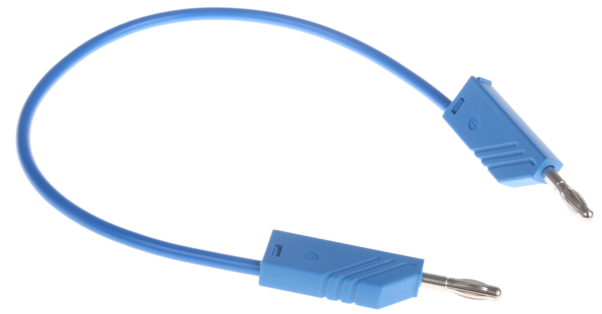 Hirschmann Test & Measurement, 16A, 60V dc, Blue, 250mm Lead Length