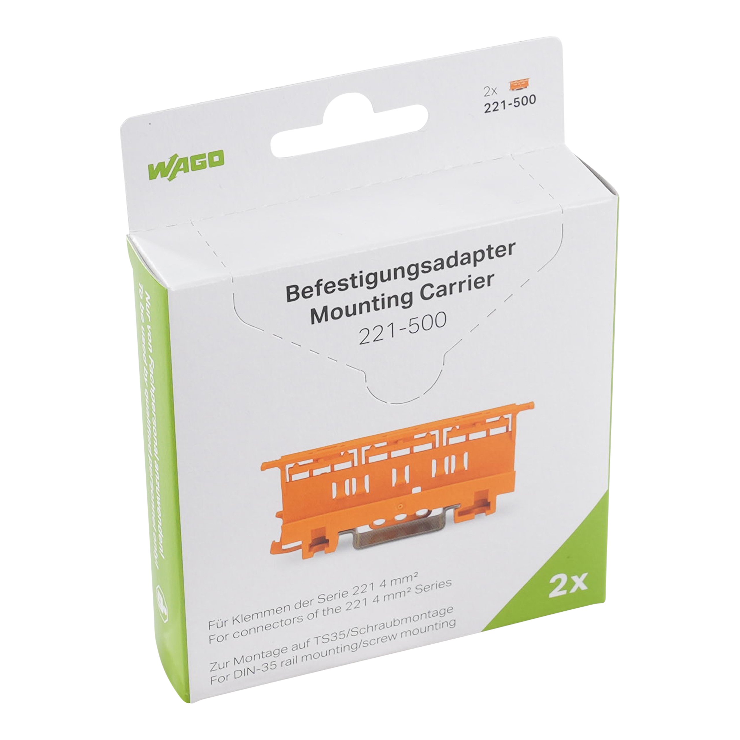 WAGO, 221 Mounting Carrier for use with Terminal Bloack