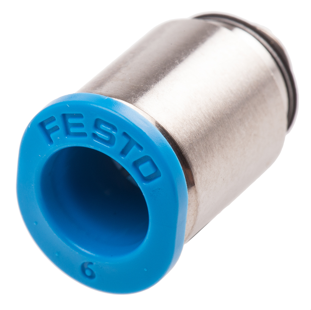 Festo QS Series Straight Threaded Adaptor, M5 Male to Push In 6 mm, Threaded-to-Tube Connection Style, 153317