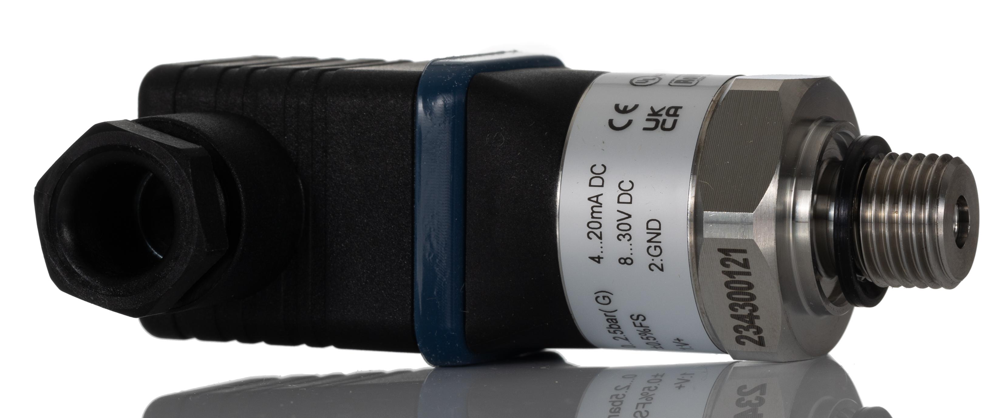RS PRO Pressure Sensor, 0bar Min, 2.5bar Max, Gauge Reading