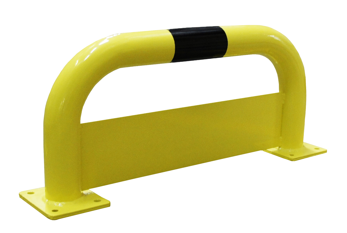 RS PRO Black & Yellow Steel Protection Barrier