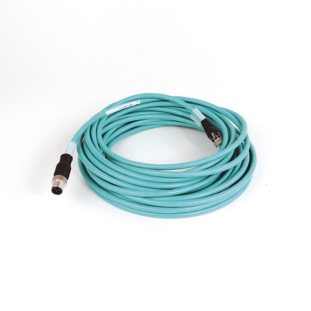 Allen Bradley, 10m Cat5e, Green M12 to RJ45, Foil and Braid, Terminated