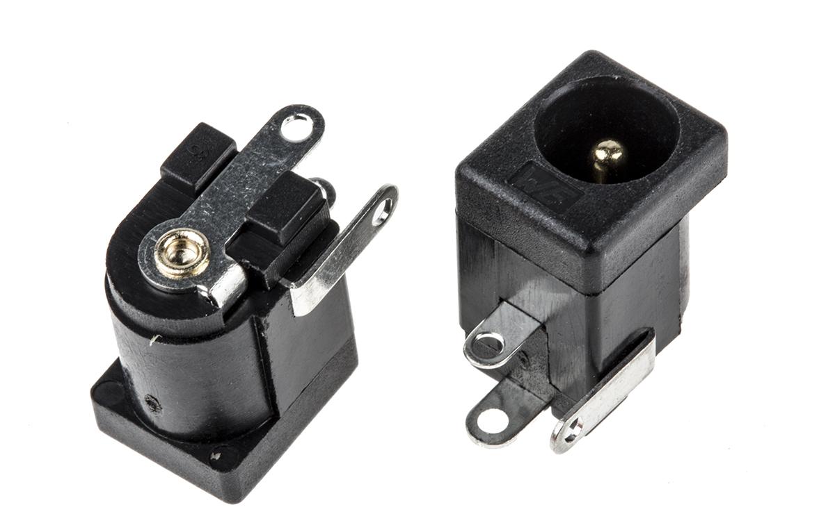 Wurth Elektronik, WR-DC Right Angle DC Socket Rated At 5.0A, 24.0 V, Panel Mount, length 9.0mm, Gold, Tin