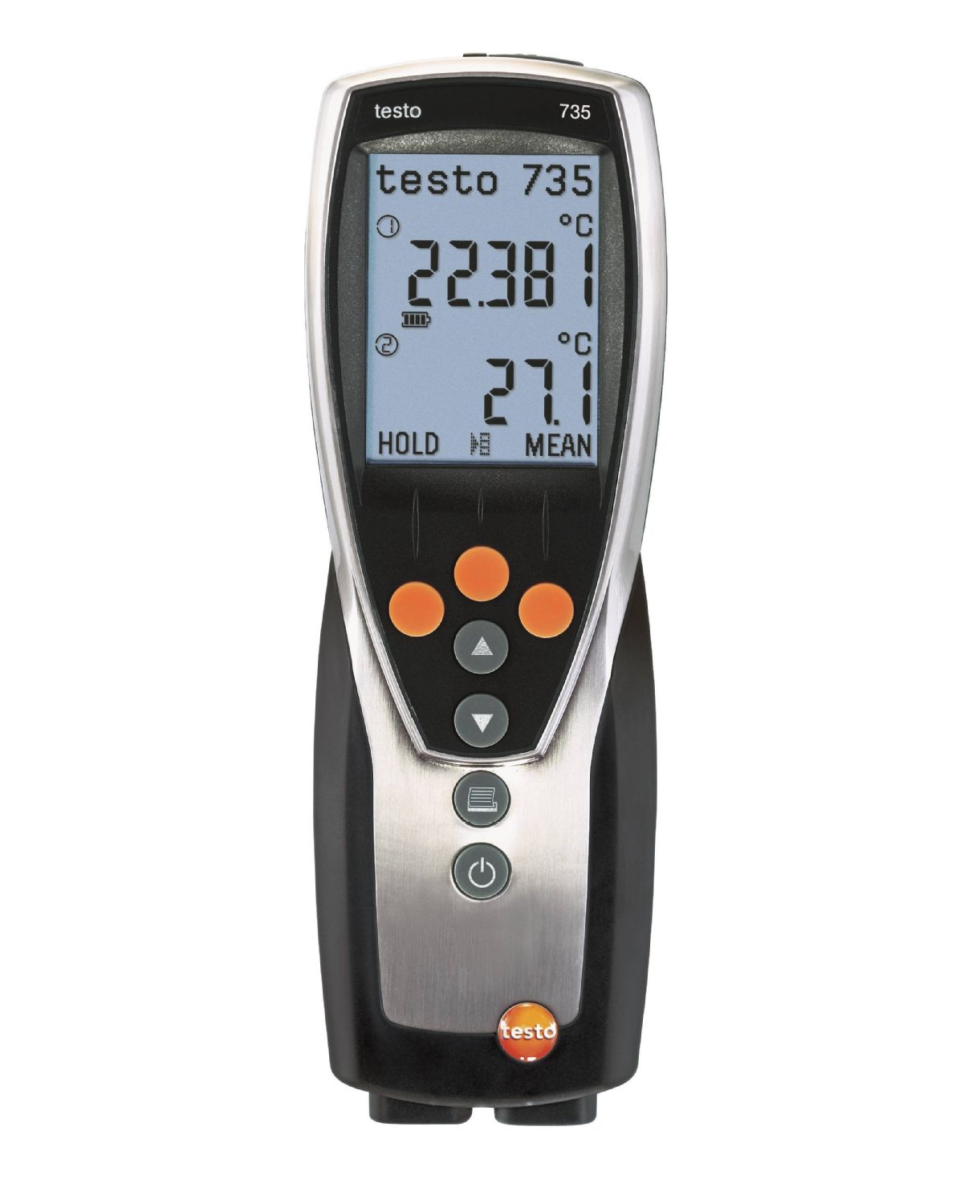 Testo 735-1 Wired Digital Thermometer for Commercial, Industrial Use, PT100 Probe, 3 Input(s), +1760°C Max, ±0.2 °C