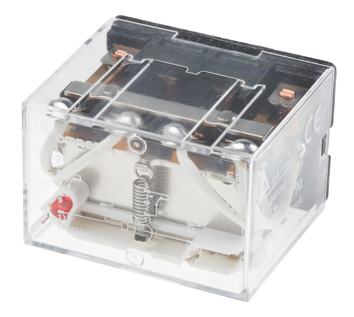 Omron Plug In Power Relay, 24V ac Coil, 10A Switching Current, 4PDT