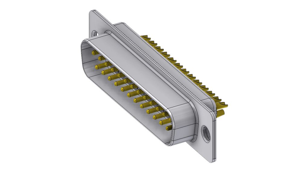 Deltron Connectors 25 Way Horizontal D-sub Connector Plug