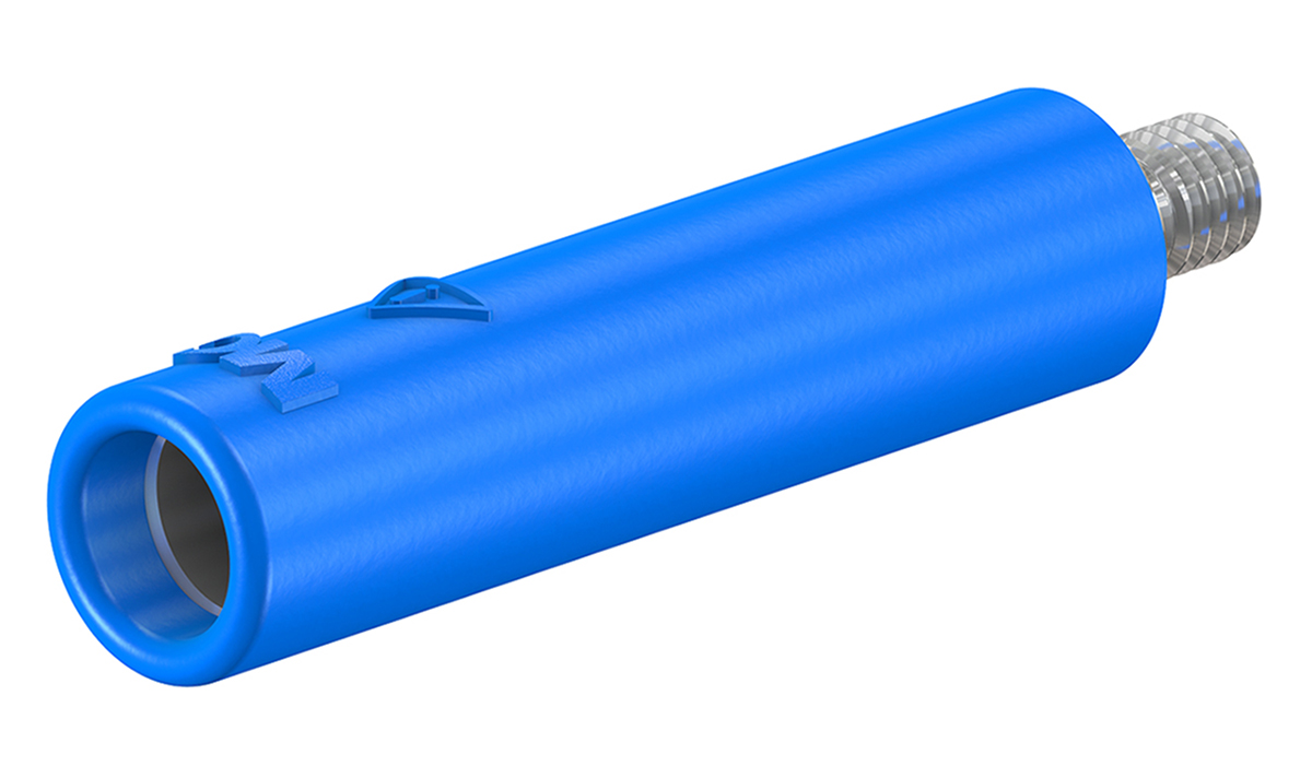 Staubli Blue Female Banana Socket, 4 mm Connector, Screw Termination, 32A, 600V, Nickel Plating