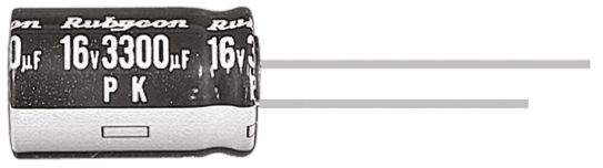 Rubycon 220μF Aluminium Electrolytic Capacitor 16V dc, Radial, Through Hole - 16PK220MEFC6.3X11