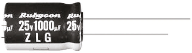 Rubycon 330μF Aluminium Electrolytic Capacitor 16V dc, Radial, Through Hole - 16ZLG330MEFC8X11.5