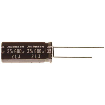 Rubycon 270μF Aluminium Electrolytic Capacitor 16V dc, Radial, Through Hole - 16ZLJ270M6.3X11