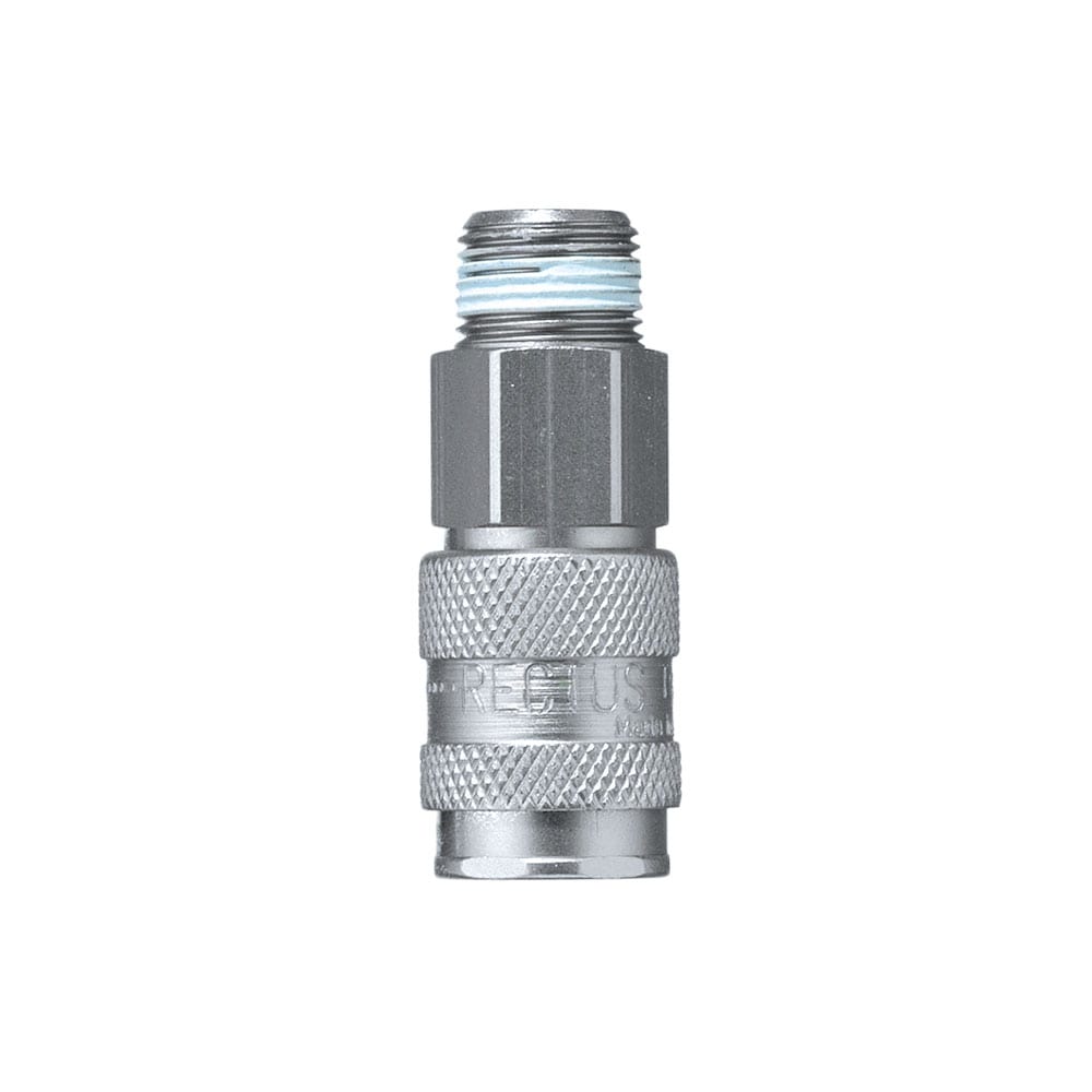 Legris Nickel Plated Brass Male Pneumatic Quick Connect Coupling, BSPT 1/2 in Male 23mm Male Thread