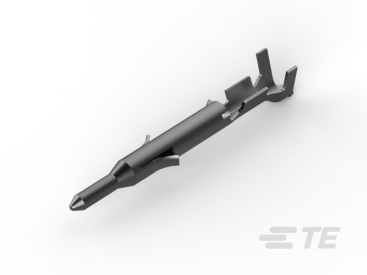 TE Connectivity Mini Universal Series Male Crimp Terminal, 26AWG Min, 22AWG Max