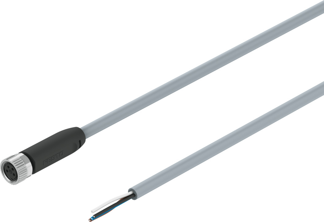 Festo Male 4 way Socket to 4 way Cable Actuator/Sensor Cable, 10 m
