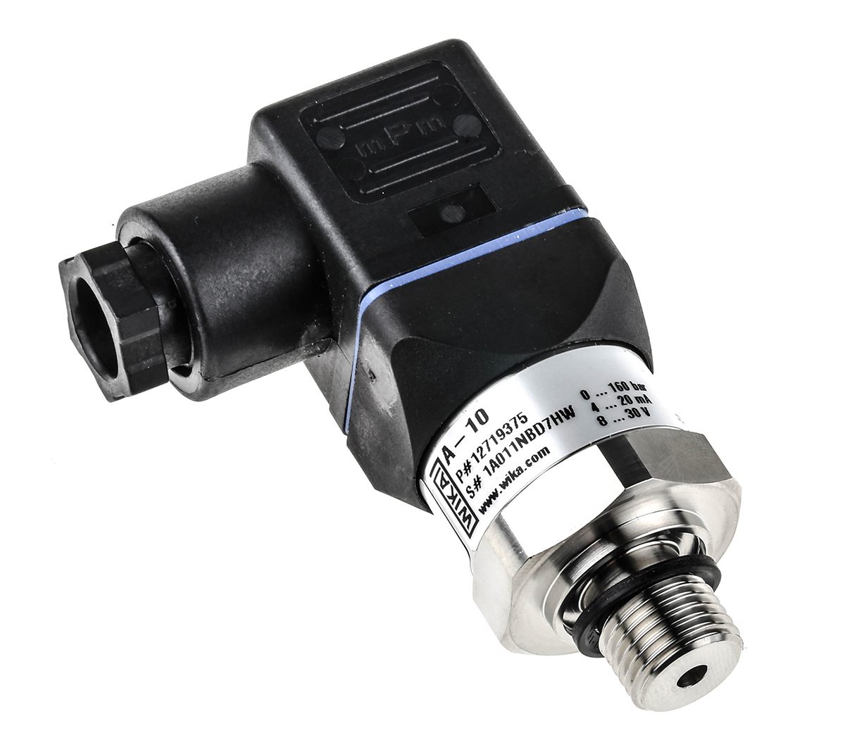 WIKA A-10 Series Pressure Transmitter, 0bar Min, 160bar Max
