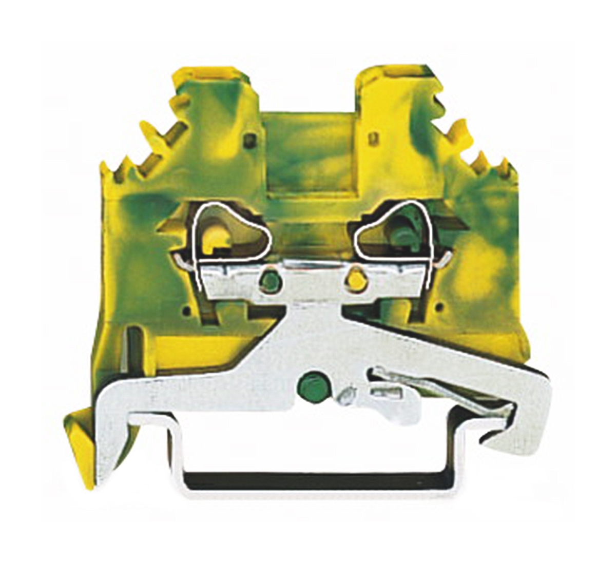 WAGO 2-Way Earth Terminal Block, 28 → 12 AWG Wire, Cage Clamp