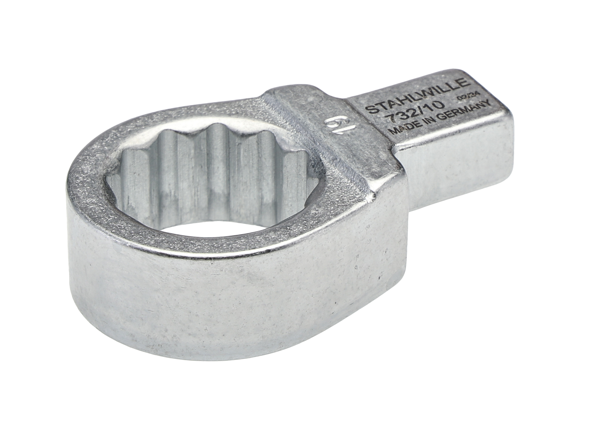 STAHLWILLE 732/10 Series Crow Ring Ring shell Tool, 19 mm, 9 x 12mm Insert, Chrome Finish