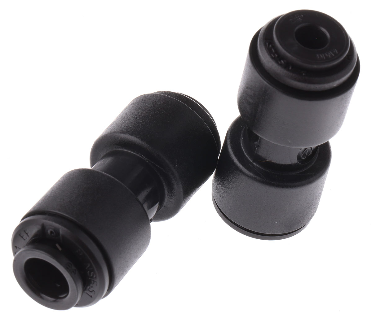 John Guest PM Series Reducer Nipple, Push In 6 mm to Push In 4 mm, Tube-to-Tube Connection Style