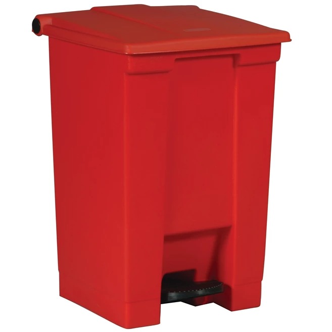 Rubbermaid Commercial Products Legacy 12gal Red Pedal Plastic Waste Bin