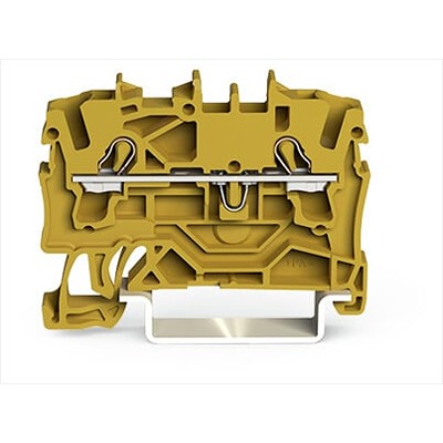 WAGO 2002-1206 TOPJOB S Series Yellow, 2.5mm², 1-Level, Push-In Cage Clamp Termination, ATEX, EAC Ex, IECEx