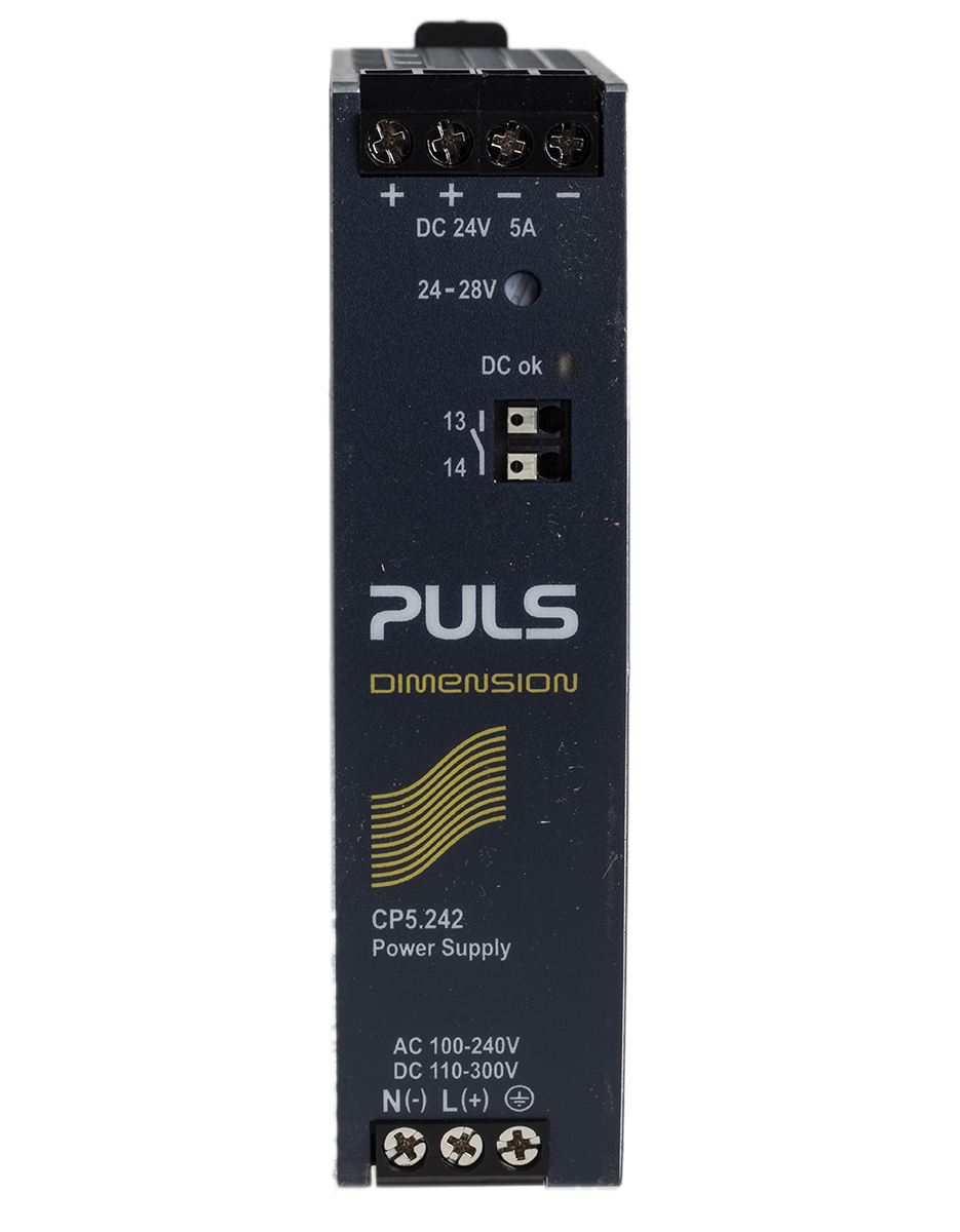 PULS CP DIN Rail Power Supply, 100 → 240 V ac, 110 → 300 V dc ac, dc Input, 24V dc dc Output, 5A Output,