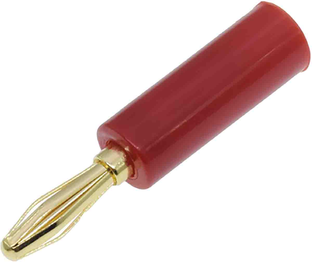 RS PRO Red Male Banana Plug, 4 mm Connector, 24A, 30V, Gold Plating