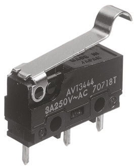 Panasonic Simulated Roller Lever Micro Switch, PCB Terminal, 3 A @ 250 V ac, SP-CO, IP40